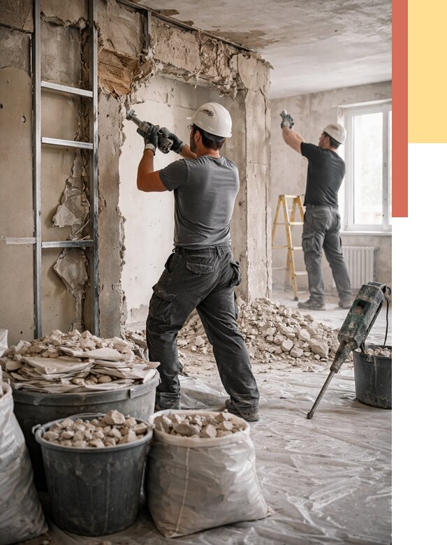 Демонтажные работы в Стерлитамаке от 2781 руб. — услуги и цена под ключ | ОТДЕЛОЧНИК-Стм