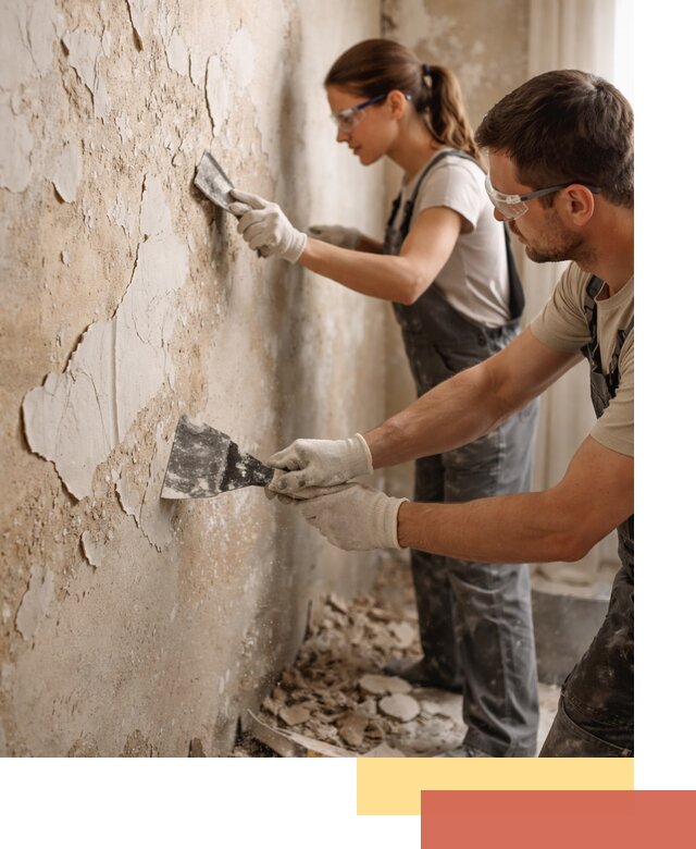 Снятие старой шпаклевки и подготовка поверхностей в Стерлитамаке