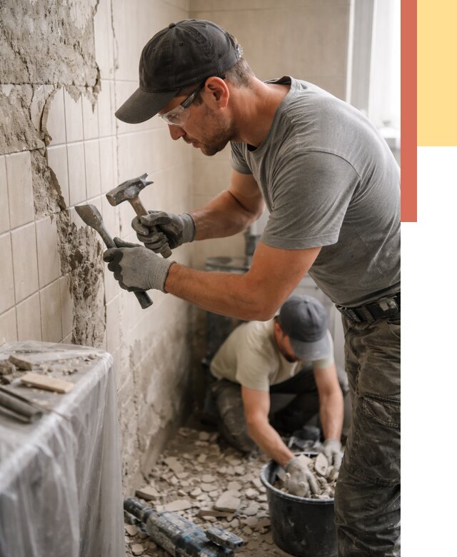 Демонтаж плитки со стен в Стерлитамаке от 875 руб. — быстро и недорого | ОТДЕЛОЧНИК-Стм