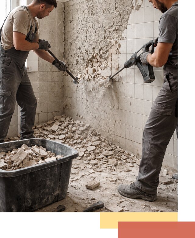 Демонтаж плитки со стен в Стерлитамаке быстро и аккуратно