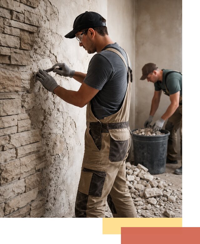 Демонтаж декоративного камня в Стерлитамаке профессионально и безопасно