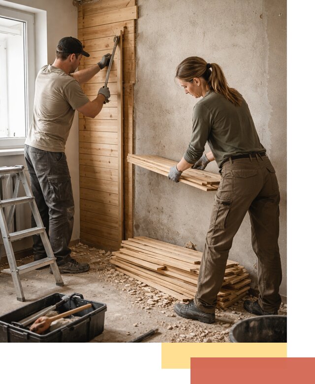 Демонтаж вагонки со стен в Стерлитамаке — профессиональный демонтаж