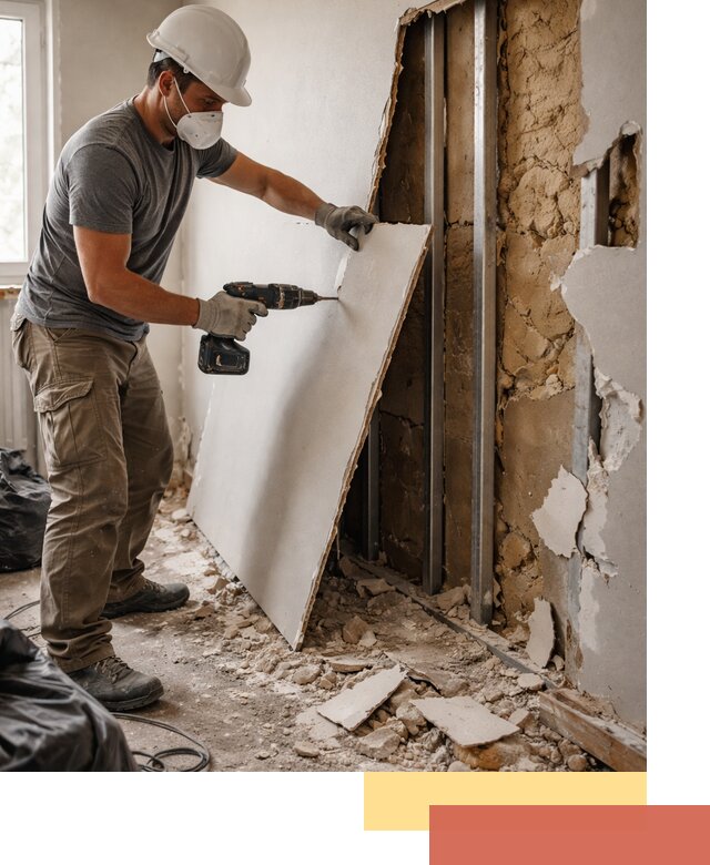 Демонтаж гипсокартона со стен в Стерлитамаке качественно и быстро