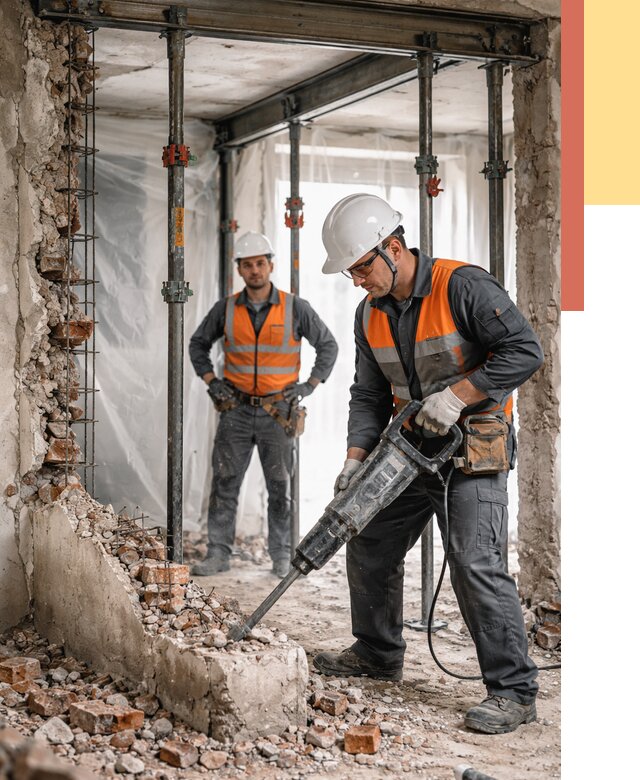 Снос несущих стен в Стерлитамаке от 10556 руб. — демонтаж несущей стены под ключ | ОТДЕЛОЧНИК-Стм