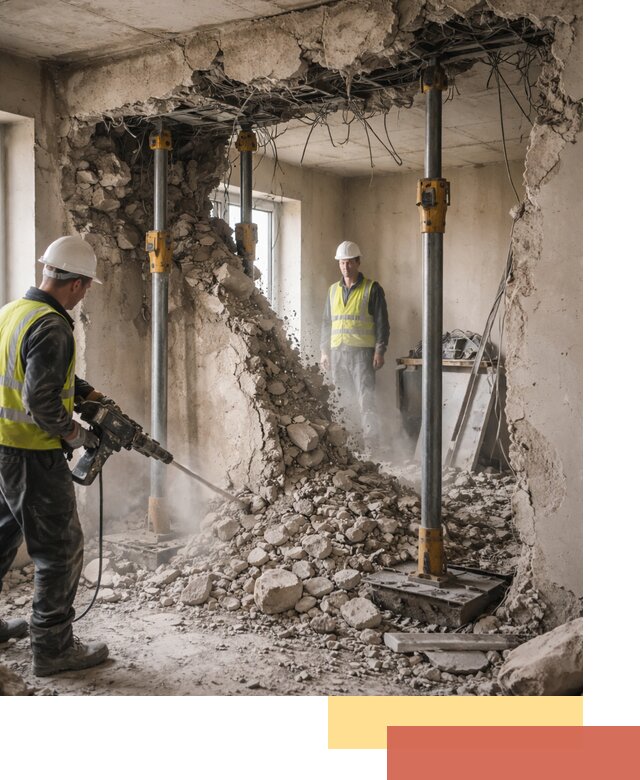 Снос несущих стен в Стерлитамаке с гарантией безопасности и качества