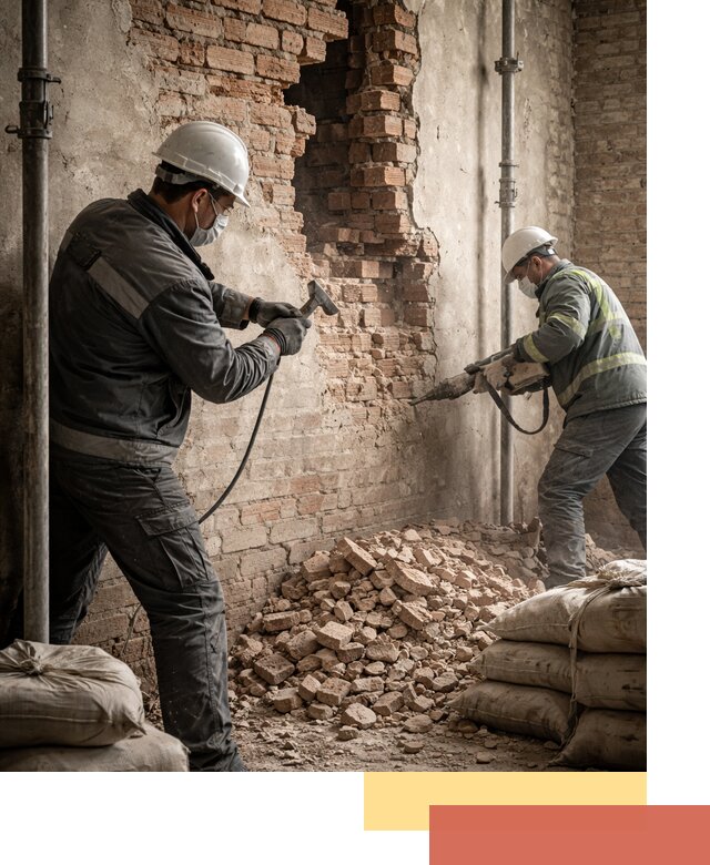 Демонтаж кирпичных стен в Стерлитамаке быстро и безопасно