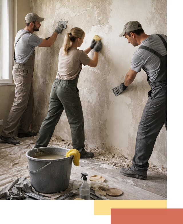 Очистка стен от клея и грунтовки в Стерлитамаке качественно и быстро