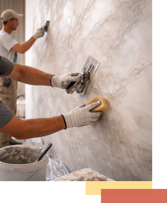 Декоративная штукатурка под мрамор в Стерлитамаке для стен и потолков