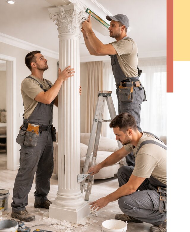 Установка декоративных колонн в Стерлитамаке от 12359 руб. под ключ | ОТДЕЛОЧНИК-Стм