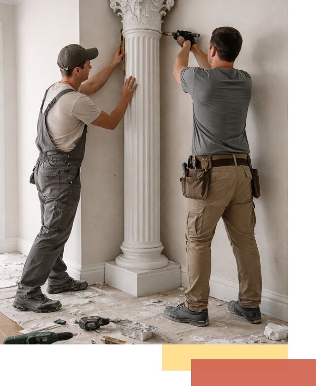 Установка декоративных колонн в Стерлитамаке под ключ