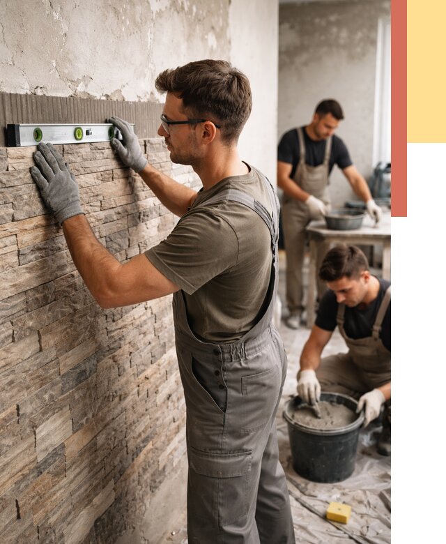 Монтаж искусственного камня в Стерлитамаке от 4635 руб. под ключ | ОТДЕЛОЧНИК-Стм