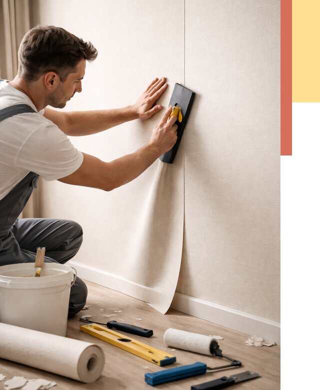 Поклейка виниловых обоев в Стерлитамаке от 4635 руб. | Быстро и недорого — ОТДЕЛОЧНИК-Стм