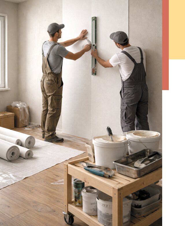 Поклейка стеклообоев в Стерлитамаке от 6694 руб. за м2 — быстро и недорого | ОТДЕЛОЧНИК-Стм