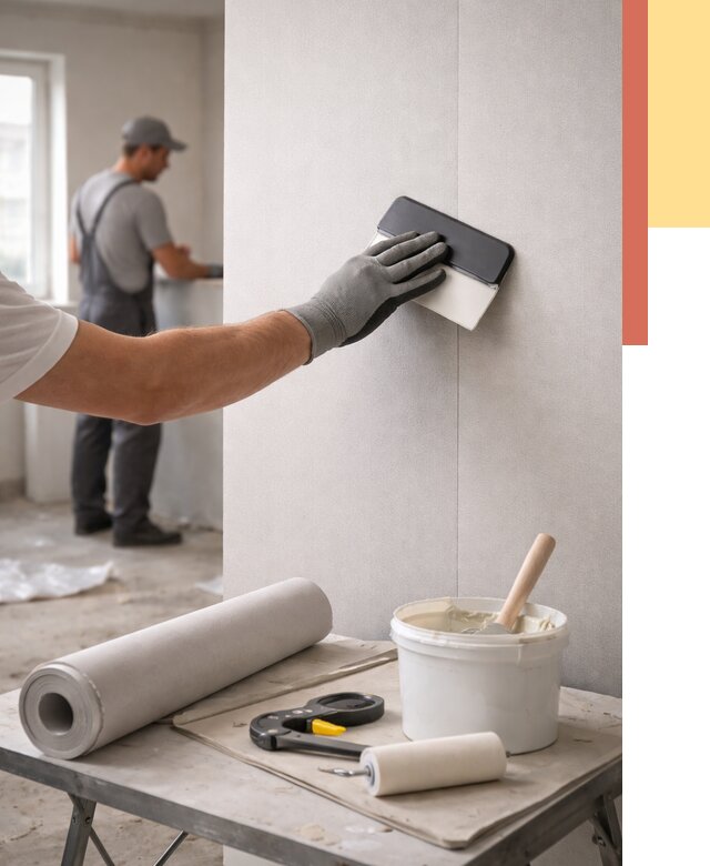 Поклейка обоев под покраску в Стерлитамаке от 3605 руб. за м2 | ОТДЕЛОЧНИК-Стм