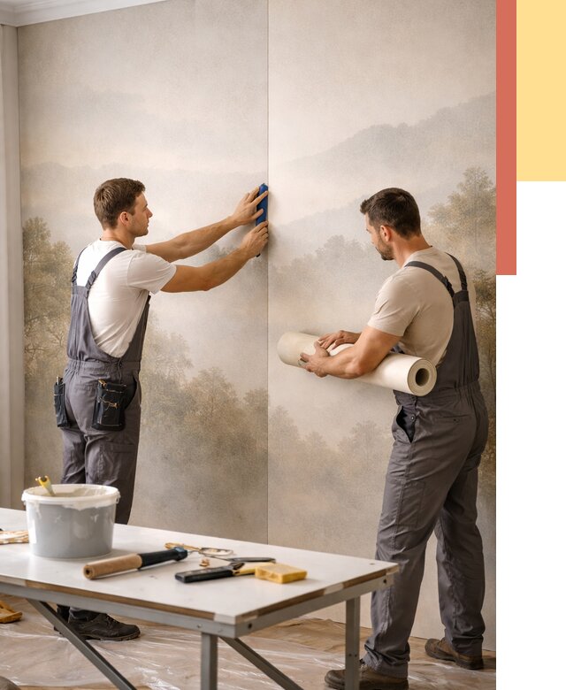 Поклейка фотообоев в Стерлитамаке от 8754 руб/м² — быстро и недорого | ОТДЕЛОЧНИК-Стм