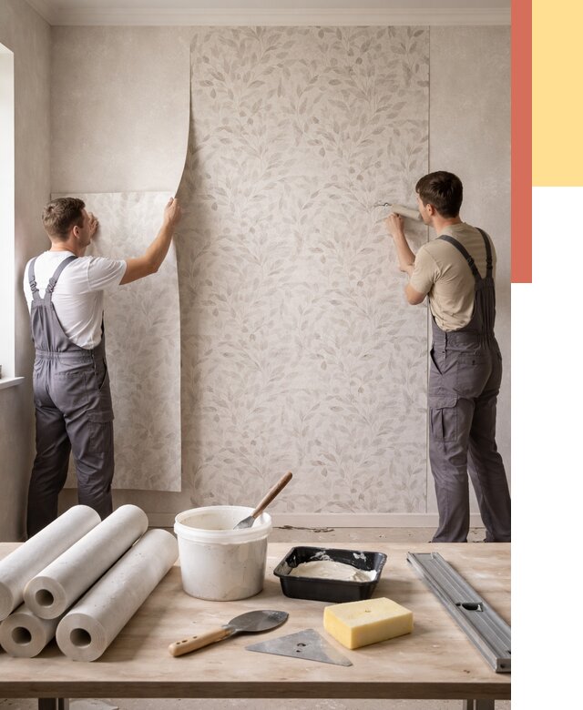 Поклейка обоев с подбором рисунка в Стерлитамаке от 3605 руб. | ОТДЕЛОЧНИК-Стм - быстро и недорого
