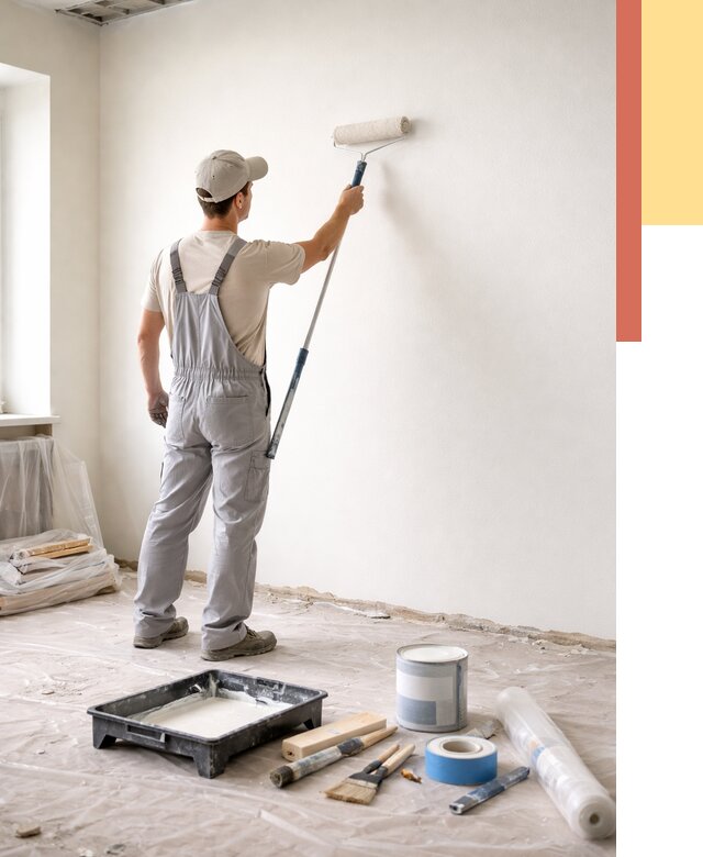 Покраска стен водоэмульсионной краской в Стерлитамаке от 463 руб. за м² | ОТДЕЛОЧНИК-Стм