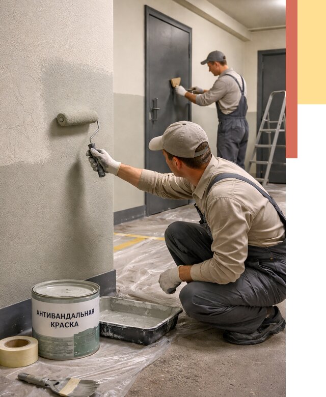 Покраска стен антивандальной краской в Стерлитамаке от 4635 руб./м² под ключ | ОТДЕЛОЧНИК-Стм
