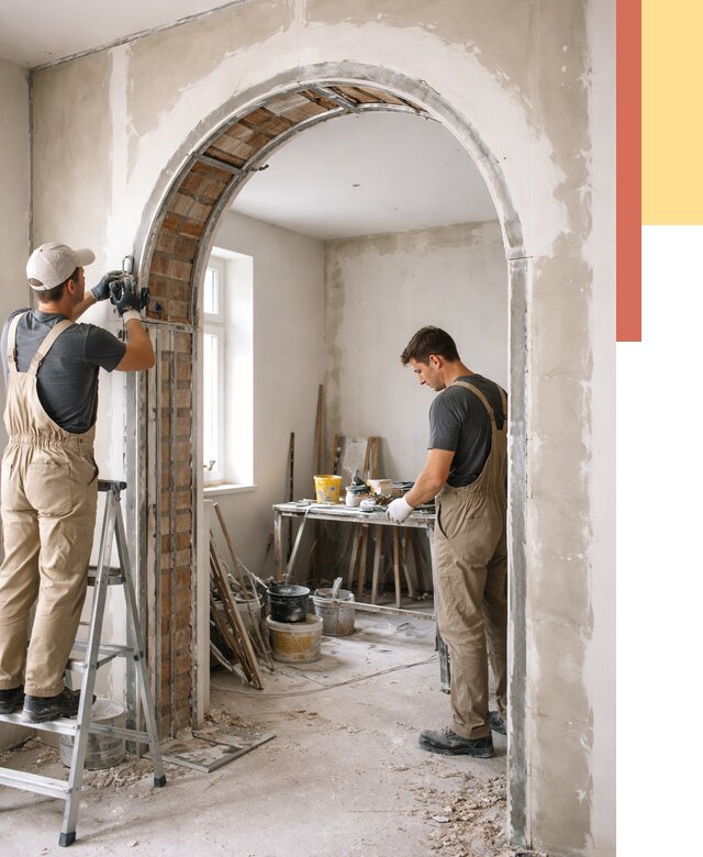 Устройство арочного проема в Стерлитамаке от 9784 руб. под ключ — быстро и недорого | ОТДЕЛОЧНИК-Стм