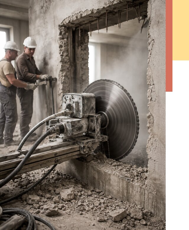 Алмазная резка проемов в Стерлитамаке от 4635 руб. быстро и недорого | ОТДЕЛОЧНИК-Стм