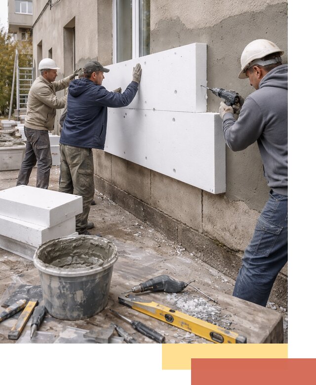 Утепление наружных стен пенопластом в Стерлитамаке