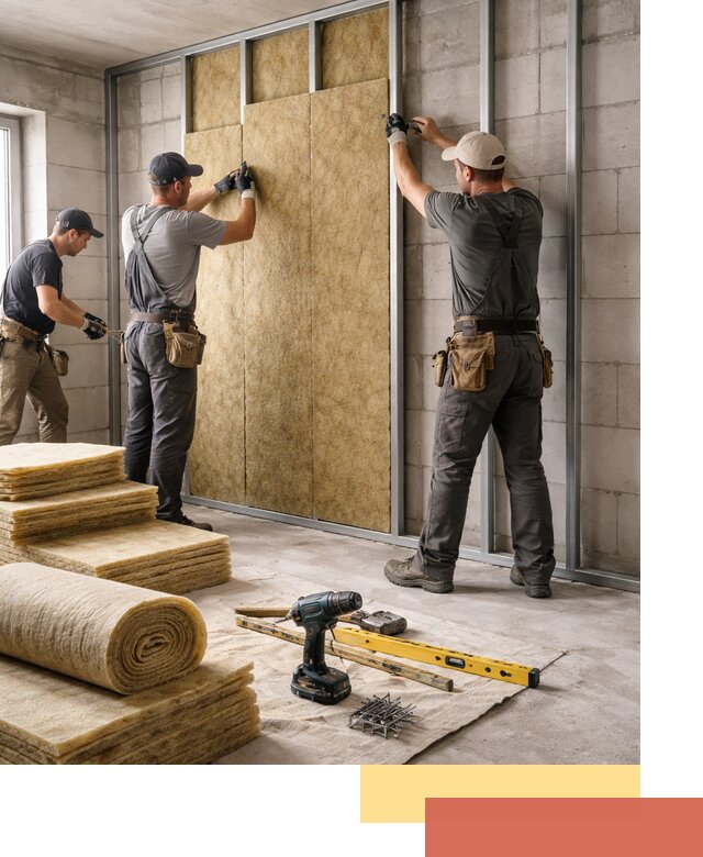 Шумоизоляция перегородок из блоков в Стерлитамаке — монтаж и защита шумоизоляцией