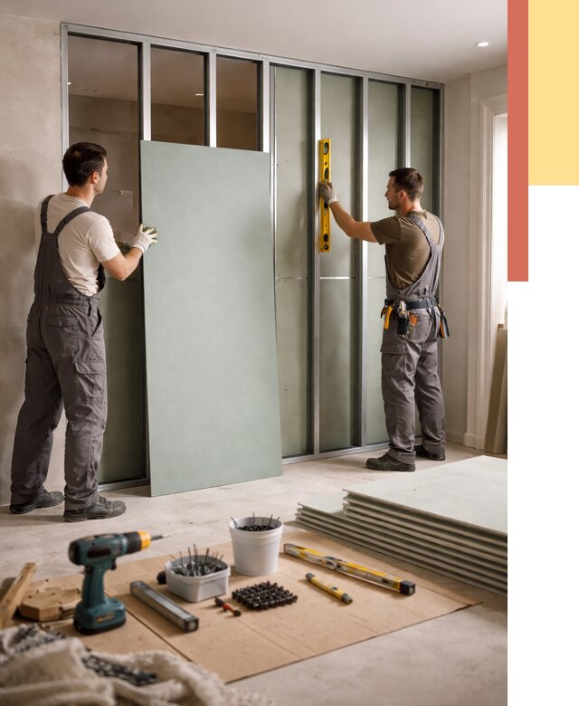 Перегородка из влагостойкого гипсокартона в Стерлитамаке от 4944 руб. — монтаж под ключ | ОТДЕЛОЧНИК-Стм