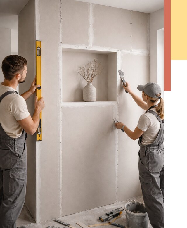 Перегородка из гипсокартона с нишей в Стерлитамаке от 3347 руб. под ключ | ОТДЕЛОЧНИК-Стм