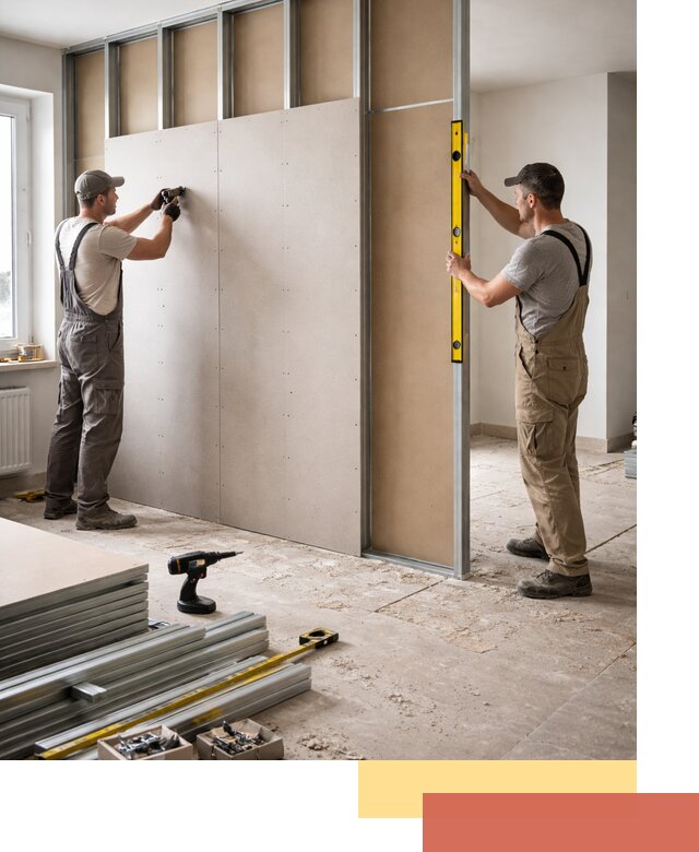 Зонирующая перегородка из гипсокартона под ключ в Стерлитамаке