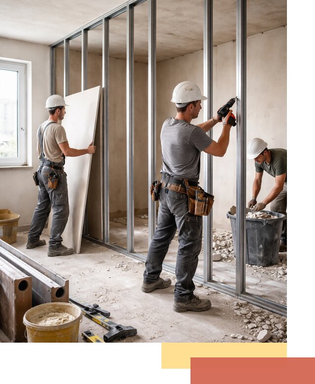 Перенос гипсокартонной перегородки в Стерлитамаке профессионально и быстро