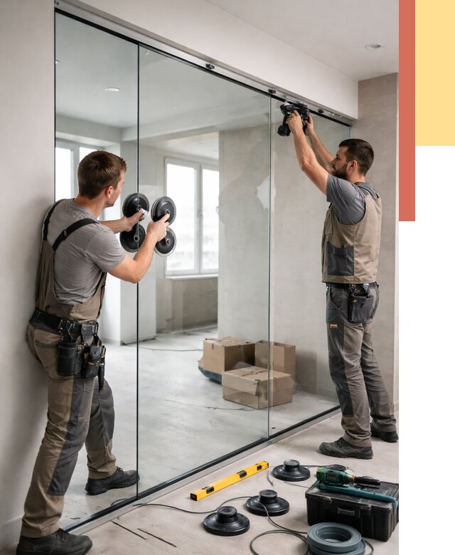 Монтаж стеклянных перегородок в Стерлитамаке от 6694 руб. | ОТДЕЛОЧНИК-Стм