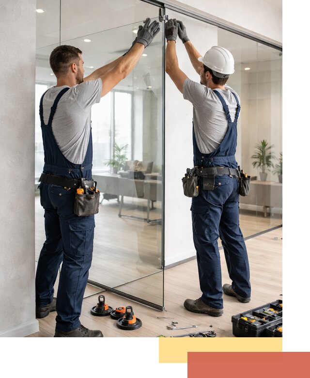 Безрамные стеклянные перегородки под ключ в Стерлитамаке