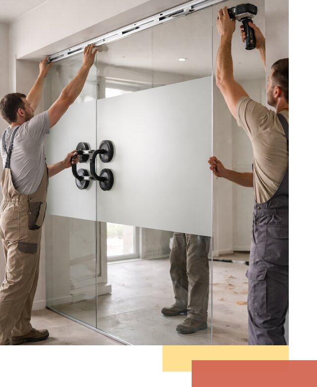 Матовые стеклянные перегородки под ключ в Стерлитамаке