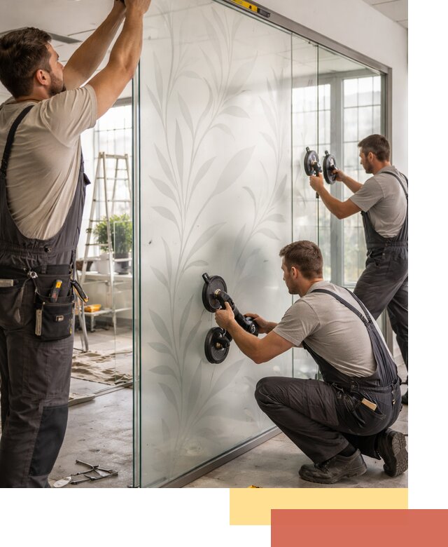 Стеклянные перегородки с рисунком на заказ в Стерлитамаке