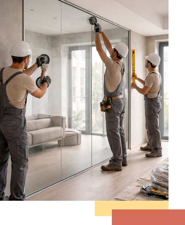 Перегородки из закаленного стекла в Стерлитамаке для офисов и квартир