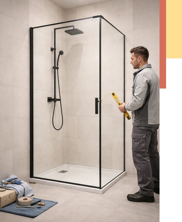 Стеклянные перегородки для душа в Стерлитамаке от 12874 руб. | Монтаж под ключ — ОТДЕЛОЧНИК-Стм