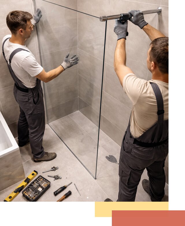 Стеклянные перегородки для душа в Стерлитамаке — изготовление и монтаж