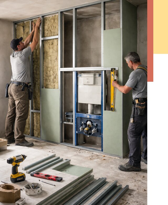 Установка сантехнических перегородок в Стерлитамаке от 8754 руб. | ОТДЕЛОЧНИК-Стм