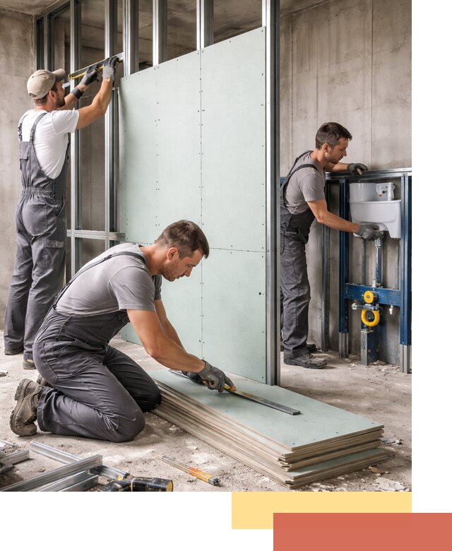 Монтаж и ремонт сантехнических перегородок в Стерлитамаке