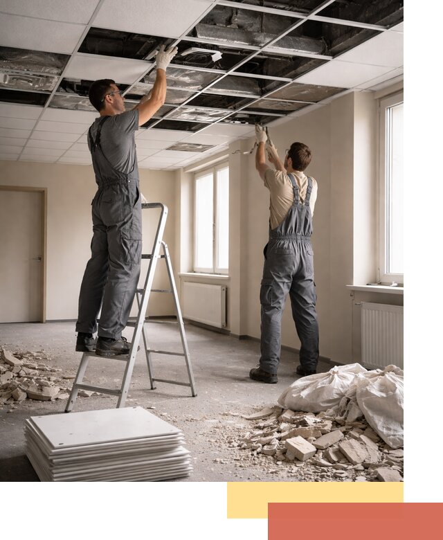 Демонтаж потолков Армстронг профессионально в Стерлитамаке