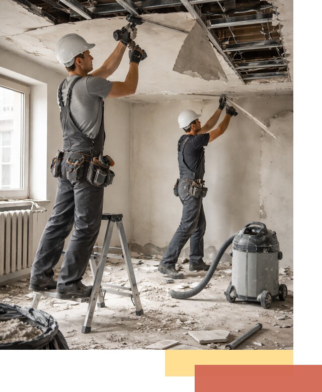 Демонтаж гипсокартонного потолка в Стерлитамаке быстро и аккуратно