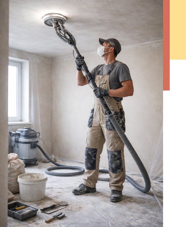 Шлифовка потолка в Стерлитамаке от 3605 руб. — услуги шлифования потолка | ОТДЕЛОЧНИК-Стм