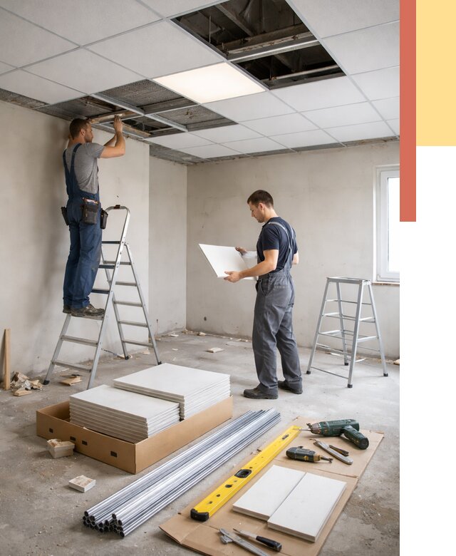 Монтаж потолка армстронг в Стерлитамаке от 4635 руб/м2 — быстрая установка под ключ | ОТДЕЛОЧНИК-Стм