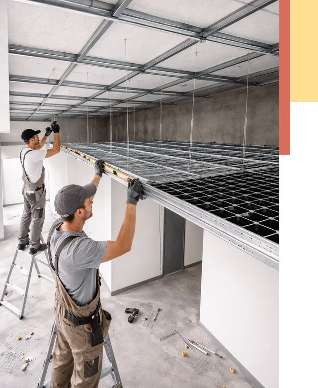 Монтаж потолка грильято в Стерлитамаке от 463 руб./м² — быстрая сборка под ключ | ОТДЕЛОЧНИК-Стм