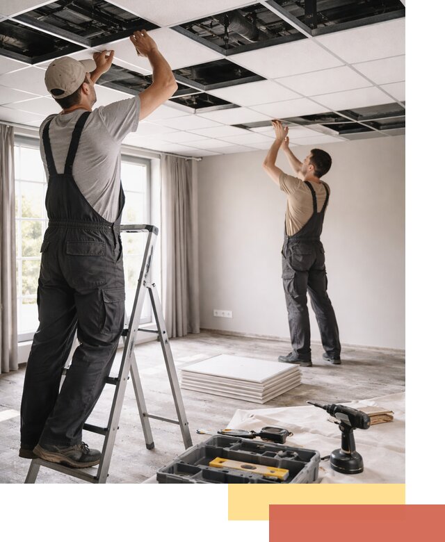 Замена плит подвесного потолка в Стерлитамаке быстро и качественно