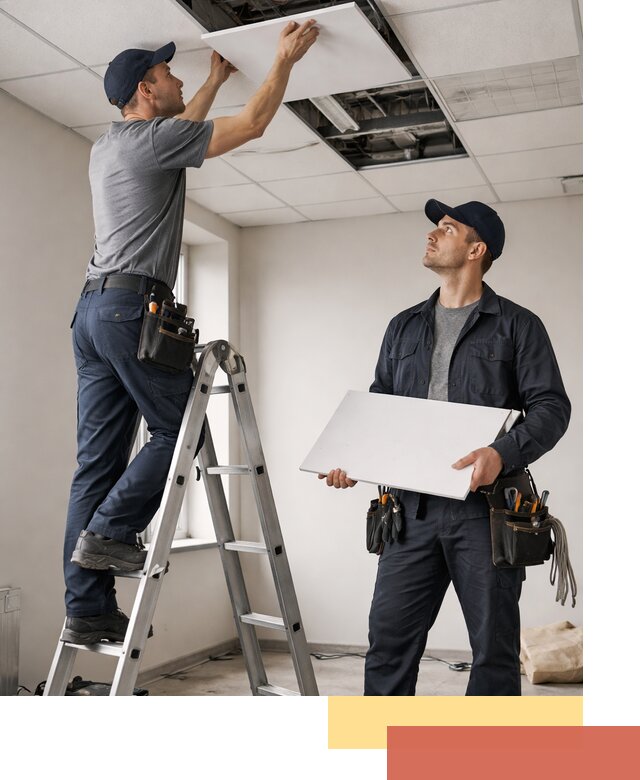 Обслуживание подвесного потолка в Стерлитамаке — ремонт и чистка