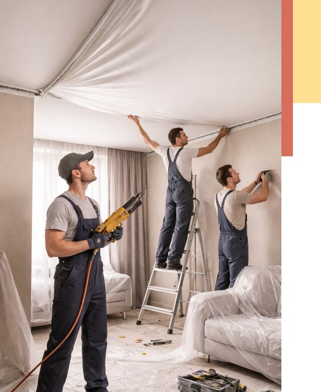 Установка натяжного потолка в Стерлитамаке от 4635 руб. | Быстро и недорого — ОТДЕЛОЧНИК-Стм