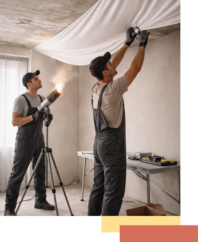 Установка натяжного потолка под ключ в Стерлитамаке