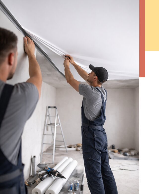 Монтаж матового натяжного потолка в Стерлитамаке от 4635 руб./м² — быстро и недорого | ОТДЕЛОЧНИК-Стм