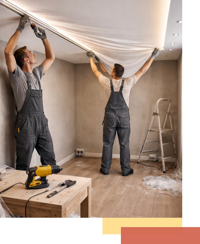 Монтаж натяжного потолка с подсветкой в Стерлитамаке цена и сроки